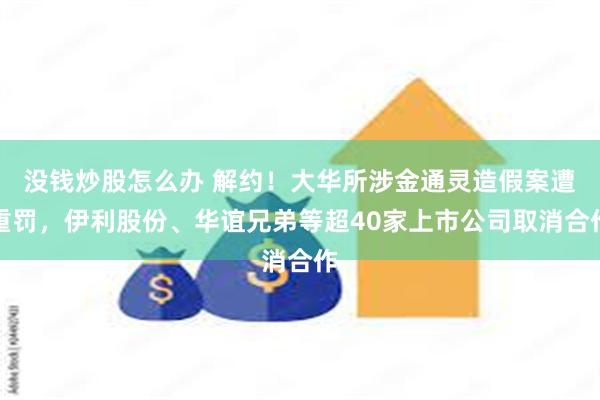 没钱炒股怎么办 解约！大华所涉金通灵造假案遭重罚，伊利股份、华谊兄弟等超40家上市公司取消合作