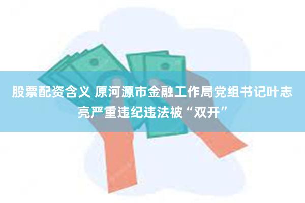 股票配资含义 原河源市金融工作局党组书记叶志亮严重违纪违法被“双开”