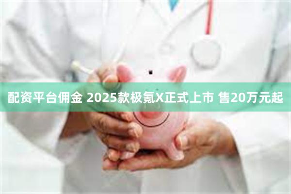 配资平台佣金 2025款极氪X正式上市 售20万元起