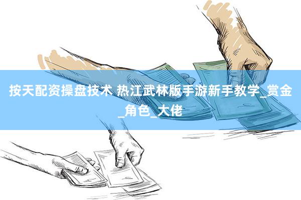 按天配资操盘技术 热江武林版手游新手教学_赏金_角色_大佬