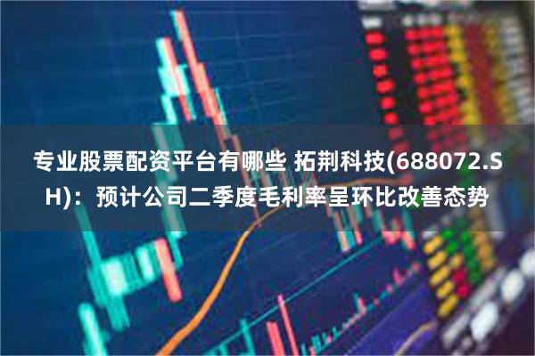 专业股票配资平台有哪些 拓荆科技(688072.SH)：预计公司二季度毛利率呈环比改善态势