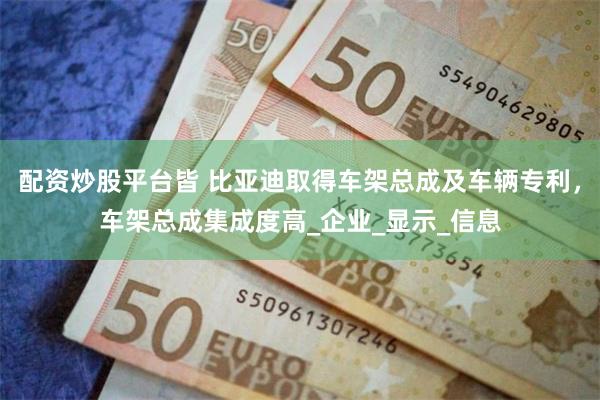 配资炒股平台皆 比亚迪取得车架总成及车辆专利，车架总成集成度高_企业_显示_信息
