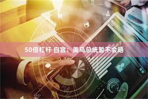 50倍杠杆 白宫：美乌总统暂不会晤